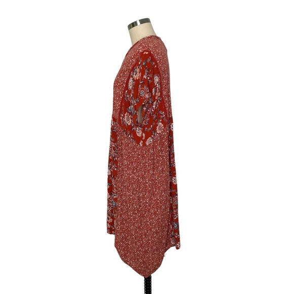 Knox Rose Sz XL (16) Floral Boho Cottagecore Dress Asymmetrical Hem Pockets - Picture 4 of 11